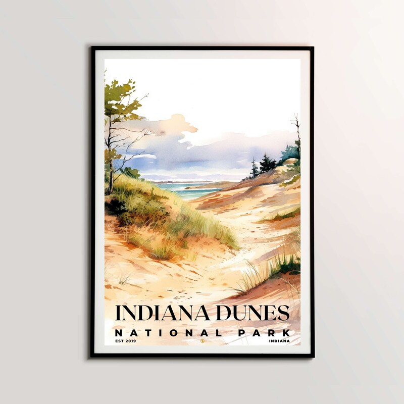 Indiana Dunes National Park Poster, Travel Art, Office Poster, Home Decor | S4